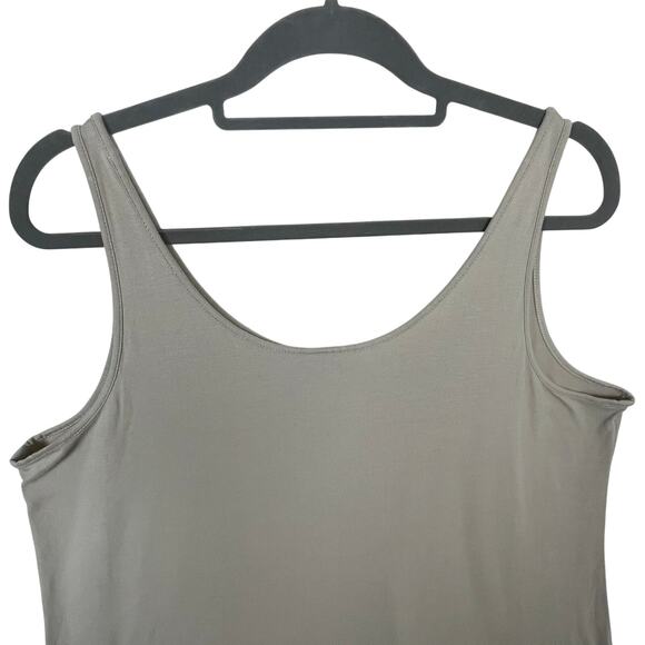 J Jill Wearever Tank Top 2X Beige Taupe Scoop Neck Stretch Soft Travel Lounge - Picture 4 of 11